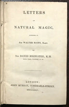 1834 LETTERS ON NATURAL MAGIC TO SIR WALTER SCOTT - MAGIC INVENTIONS ALCHEMY