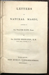 1834 LETTERS ON NATURAL MAGIC TO SIR WALTER SCOTT - MAGIC INVENTIONS ALCHEMY