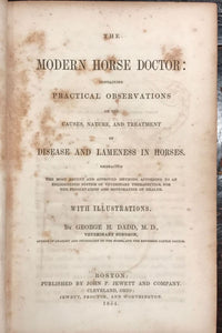 1854 ~ THE MODERN HORSE DOCTOR by DR. GEORGE DADD, 1st / 1st ILLUSTRATED