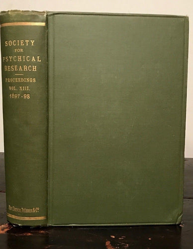 1897-1898 - SOCIETY FOR PSYCHICAL RESEARCH - OCCULT SPIRITUALISM  GHOSTS PSYCHIC