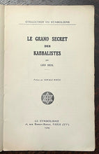 GRAND SECRET DES KABBALISTES - Wirth & Heil, 1929 - MAGICK KABBALAH FREEMASONRY