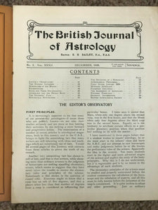 BRITISH JOURNAL OF ASTROLOGY - 5 Issues, 1938 - OCCULT DIVINATION HOROSCOPE