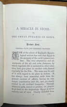 MIRACLE IN STONE OR THE GREAT PYRAMID OF EGYPT - Seiss, 1877 ANCIENT OCCULT