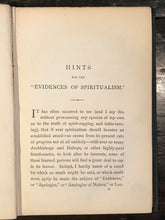 HINTS FOR THE EVIDENCES OF SPIRITUALISM - Lewis, 2nd Ed 1875 - GHOSTS SPIRITS