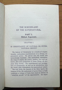 BORDERLAND OF THE SUPERNATURAL - 1905 CHRISTIANITY, OCCULT, MAGIC, IMMORTAL SOUL