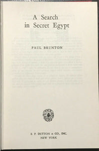 A SEARCH IN SECRET EGYPT - 1st Ed 1936 ANCIENT EGYPTIAN MAGICK OCCULTISM OCCULT