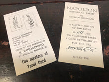 SIGNED - NAPOLEON HISTORICAL TAROT CARD DECK, MENEGAZZI, LIMITED ED 46/500, 1983