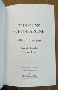 GUNS OF NAVARONE - Easton Press, Full Leather - 2014, WWII by Alistair MacLean