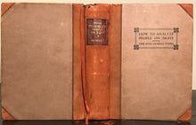 ELSIE BENEDICT - HOW TO ANALYZE PEOPLE ON SIGHT - 1st, 1921 - SCARCE