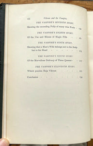 VIKRAM AND THE VAMPIRE: HINDU DEVILRY - Burton, 1893 GOTHIC HORROR DEMONS