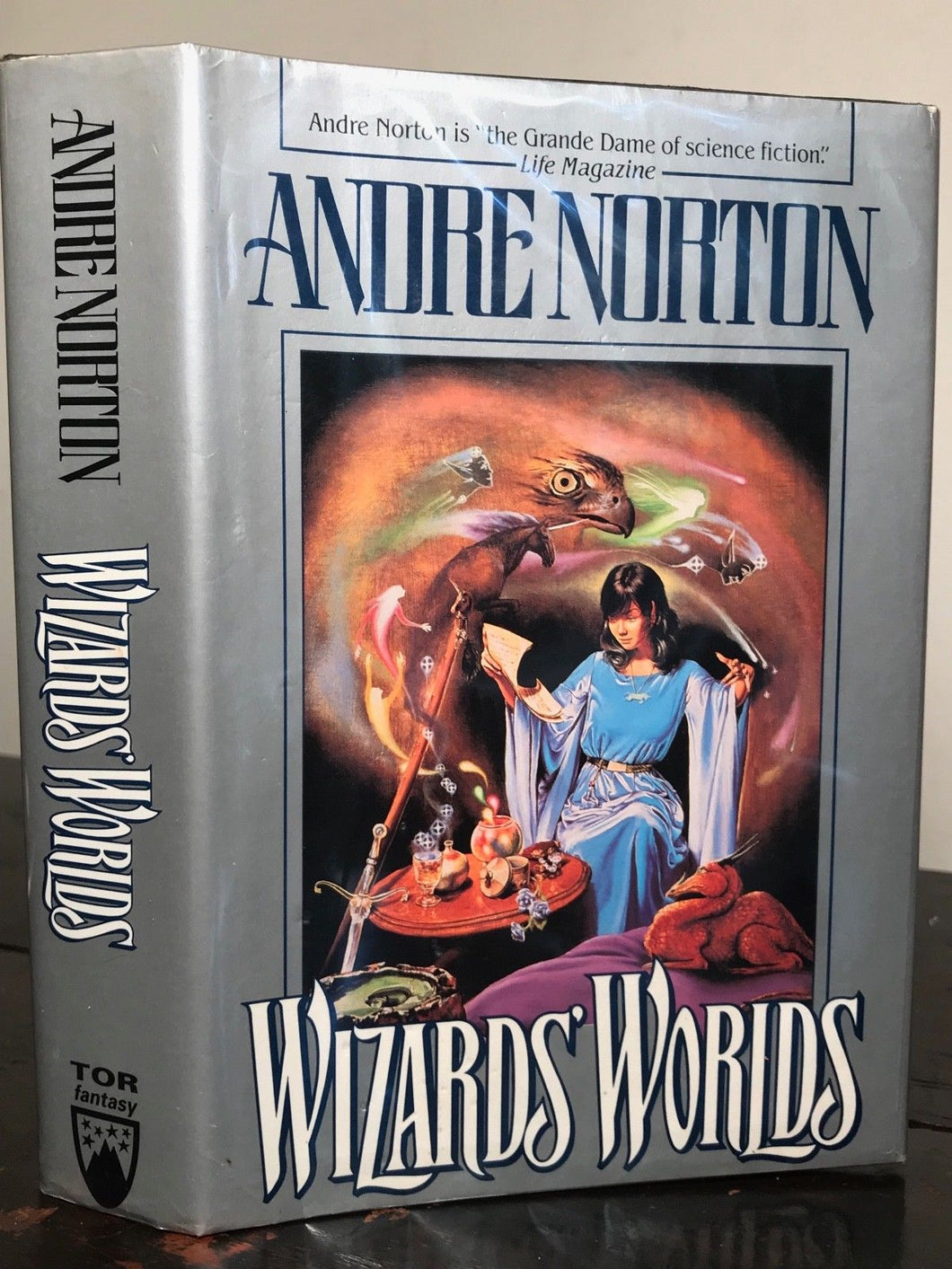 SIGNED - ANDRE NORTON - WIZARDS' WORLDS - Stated 1st/1st 1989, HC/DJ