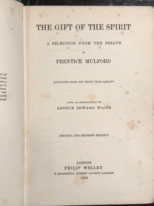 THE GIFT OF THE SPIRIT - P. MULFORD, A.E. WAITE, 2nd Ed 1903 - LAW OF ATTRACTION