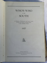 WHO'S WHO IN THE SOUTH, 1927 Mayflower Publishing, 1st Ed - SOUTHERNERS