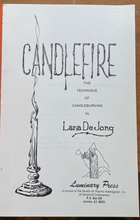 CANDLEFIRE: TECHNIQUE OF CANDLE BURNING - DeJong 1973 WITCHCRAFT GRIMOIRE MAGICK