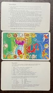 DRAGON MYSTIQUE CHINESE FORTUNE CARDS - 1976 UNUSED Cards in ORIGINAL ORDER