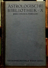 1920 ASTROLOGISCHE BIBLIOTHEK (ASTROLOGICAL LIBRARY), Vol X ASTROLOGY PREDICTION