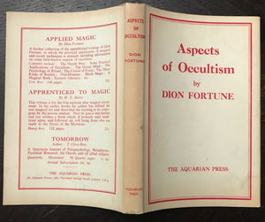 ASPECTS OF OCCULTISM - Dion Fortune, 1st 1962 - MAGICK DRUIDS ISIS SPIRIT SELF