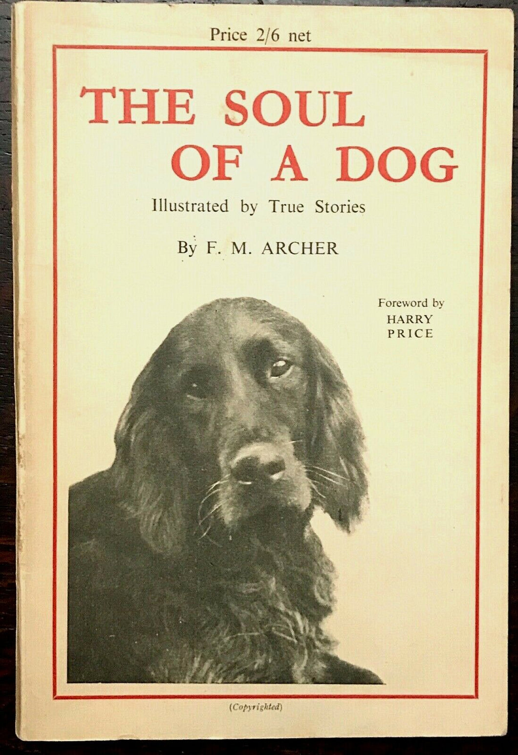 SOUL OF A DOG - 1st 1931 - Harry Price ANIMAL GHOSTS DOG ABUSE PROTECTION RIGHTS