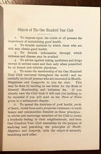 BOOK OF GENERAL MEMBERSHIP 100 YEAR CLUB, 1895 NATURAL MEDICINE HEALTH REMEDIES