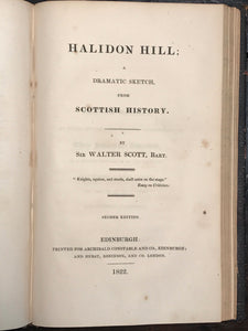 Sir Walter Scott, THE FIELD OF WATERLOO and HALIDON HILL ~ 1st/1st, 1815, 1822