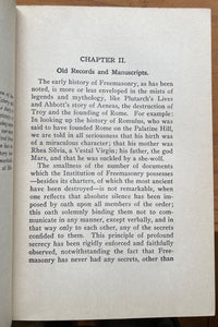 TRUE PRINCIPLES OF FREEMASONRY - M.R. Grant, 1918, SIGNED - MASONIC HISTORY