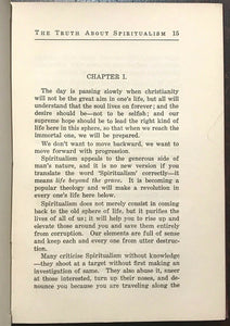 TRUTH ABOUT SPIRITUALISM - 1st Ed 1918 REVIEW or GIFT COPY - IMMORTALITY SPIRITS