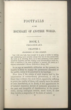 FOOTFALLS ON THE BOUNDARIES OF ANOTHER WORLD - 1871 GHOSTS HAUNTINGS DEMONS