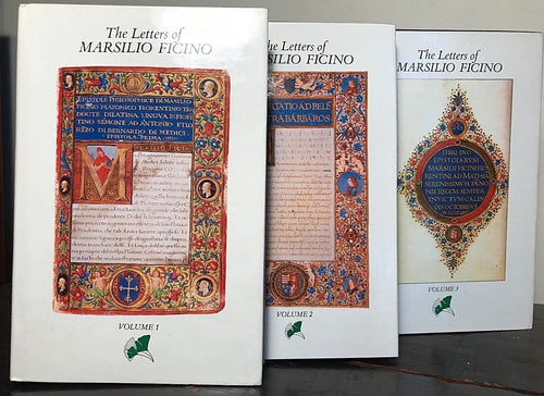 THE LETTERS OF MARSILIO FICINO - KRISTELLER 1st/1st 3 Vol Set 1985, RENAISSANCE