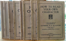 READING CHARACTER AT SIGHT - 1st 1918 - 8 Vols Full Set - PHRENOLOGY PSYCH HR