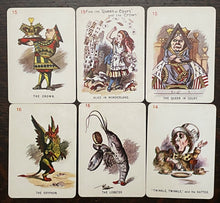 VINTAGE ALICE AND WONDERLAND CARD GAME SET - Complete 48 Cards + Booklet