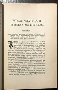 1890 PYTHIAN KNIGHTHOOD - SECRET SOCIETY FRATERNITY KNIGHTS OF PYTHIAS HONOR