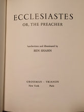 ECCLESIASTES OR THE PREACHER Ben Shahn Scarce Dust Jacket Bible Scripture Hebrew