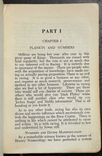 HORARY NUMEROLOGY OF THE TURF - 1961 ASTROLOGY, NUMEROLOGY, BETTING, GAMBLING