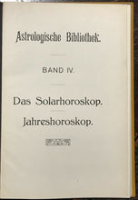 1930 ASTROLOGISCHE BIBLIOTHEK (ASTROLOGICAL LIBRARY) Vol IV, ASTROLOGY HOROSCOPE