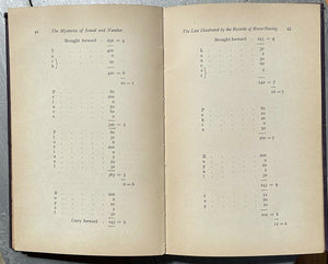 MYSTERIES OF SOUND AND NUMBER - 1929 - ASTROLOGY, NUMEROLOGY, SYMBOLOGY