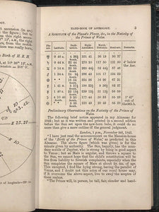 1863 - ZADKIEL, THE HANDBOOK OF ASTROLOGY - 1st Ed, ASTROLOGY OCCULT VERY SCARCE