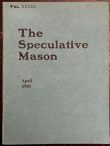 THE CO=MASON Journal - 1st, April 1941 - MEN WOMEN FREEMASONRY MASONIC MYSTERIES