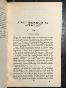 FIRST PRINCIPLES OF ASTROLOGY - Gaston, 1st Ed 1927, ZODIAC DIVINATION ASTROLOGY