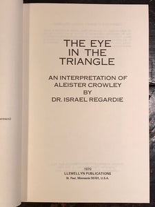ISRAEL REGARDIE ~ ALEISTER CROWLEY EYE IN THE TRIANGLE Stated 1st/1st 1970 HC/DJ