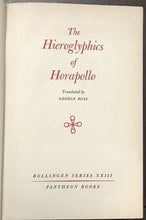 HIEROGLYPHICS OF HARAPOLLO - Boas, 1st 1950 ALLEGORICAL SYMBOLS ANCIENT EGYPT