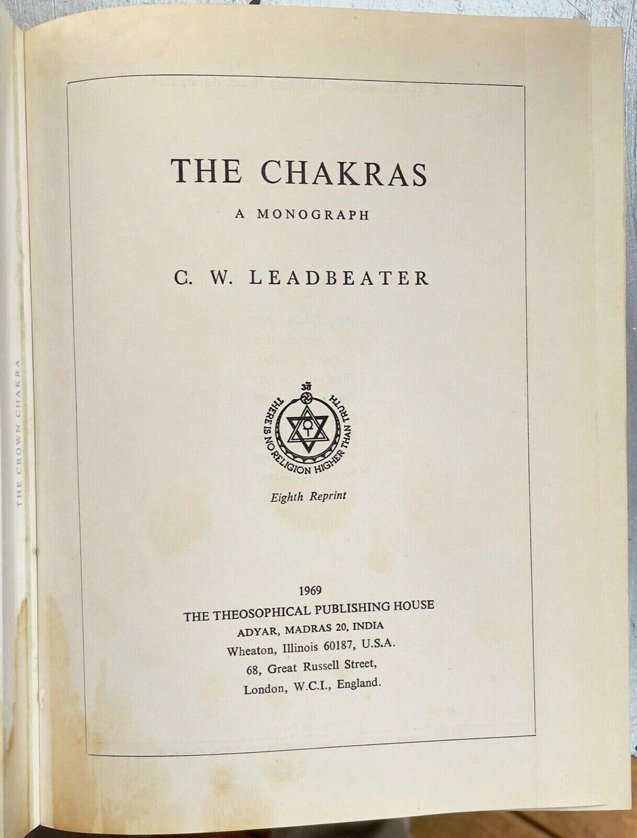 THE CHAKRAS - Leadbeater, 1969 - HINDUISM, YOGA, ALTERNATIVE MEDICINE ...