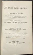 OUR PLACE AMONG INFINITIES - Proctor, 1st 1876 JEWISH ASTROLOGY LIFE IN UNIVERSE