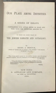 OUR PLACE AMONG INFINITIES - Proctor, 1st 1876 JEWISH ASTROLOGY LIFE IN UNIVERSE