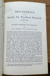 1941 - SOCIETY FOR PSYCHICAL RESEARCH - SPIRITS TELEPATHY ESP DIVINATION PSYCHIC