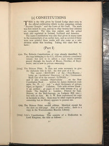 THE RARE BOOKS OF FREEMASONRY - Vibert, 1st Ed 1923 - OCCULT FREEMASONRY MASONIC