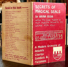 SECRETS OF MAGICAL SEALS - Anna Riva, TRUE 1st 1975 - TALISMANS AMULETS GRIMOIRE