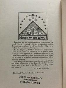 THE MYSTIC TEST BOOK OR THE MAGIC OF THE CARDS - RICHMOND - 1919 RARE OCCULT