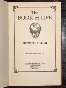 1925 - THE BOOK OF LIFE - COMPLETE SEVEN VOLUMES - Robert Collier, SIGNED 1st Ed