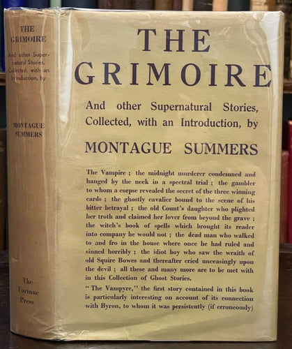 THE GRIMOIRE - Montague Summers, 1st 1936 - GHOSTS GOTHIC SUPERNATURAL STORIES