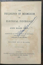 MESMERISM & ELECTRICAL PSYCHOLOGY - Dods, 1st 1886 - HYPNOTISM CLAIRVOYANCE